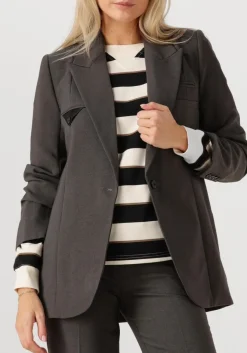 donkergrijze haute l'amitié blazer emerald single blazer