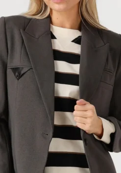 donkergrijze haute l'amitié blazer emerald single blazer