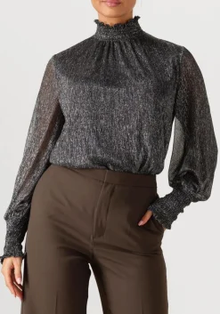donkergrijze mos mosh top mmximena glam ls blouse