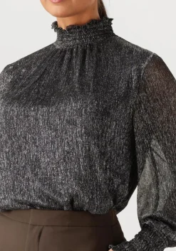 donkergrijze mos mosh top mmximena glam ls blouse