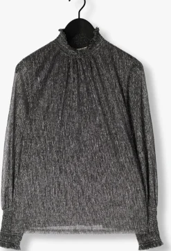 donkergrijze mos mosh top mmximena glam ls blouse