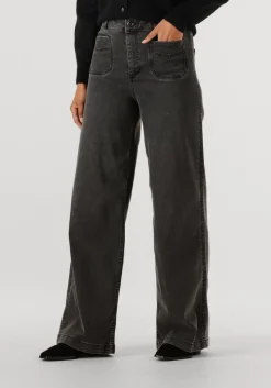 donkergrijze mos mosh wide jeans mmcolette deluxe jeans