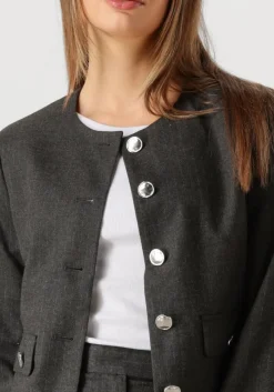 donkergrijze second female blazer wake tailored jacket