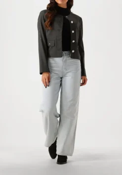 donkergrijze second female blazer wake tailored jacket