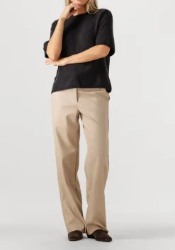 donkergrijze second female trui wanda knit o-neck