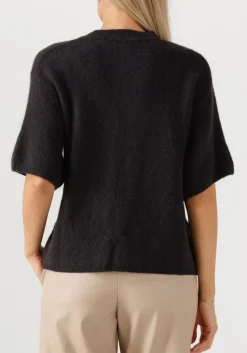 donkergrijze second female trui wanda knit o-neck
