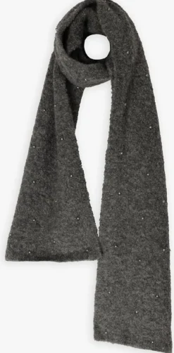 donkergrijze studio ar sjaal alice boucle knit
