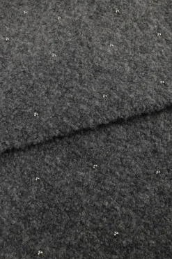 donkergrijze studio ar sjaal alice boucle knit