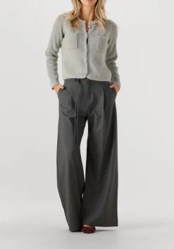 donkergrijze suncoo wijde broek jason