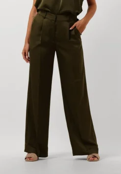 donkergroene dante6 pantalon zijden broek