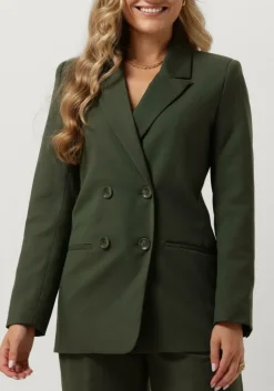 donkergroene gestuz blazer paulagz blazer