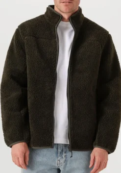 donkergroene peak performance vest m solid pile jacket