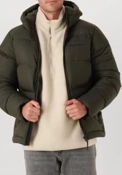 donkergroene peak performance gewatteerde jas m rivel down jacket