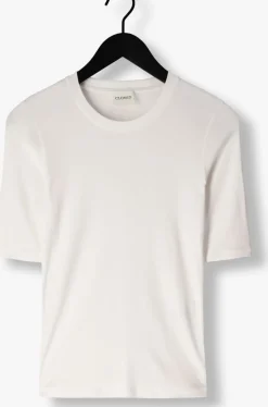 ecru closed top crewneck shortsleeve