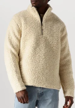 ecru forét trui wave half zip