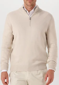 ecru gran sasso trui mock zip