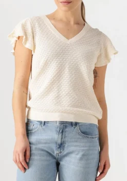 ecru mos mosh top mmganna pattern v-neck knit