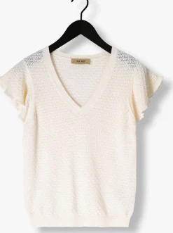 ecru mos mosh top mmganna pattern v-neck knit