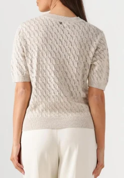 ecru mos mosh t-shirt mmkarin marisol ss linen knit