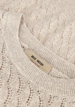 ecru mos mosh t-shirt mmkarin marisol ss linen knit