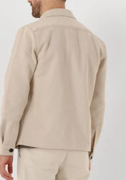 ecru profuomo overshirt overshirt zip herringbone