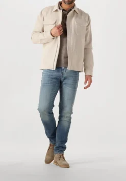 ecru profuomo overshirt overshirt zip herringbone