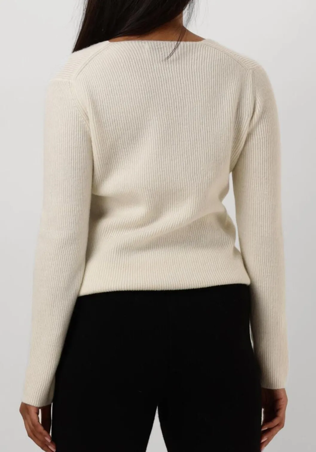 ecru resort finest trui v-neck rib knit