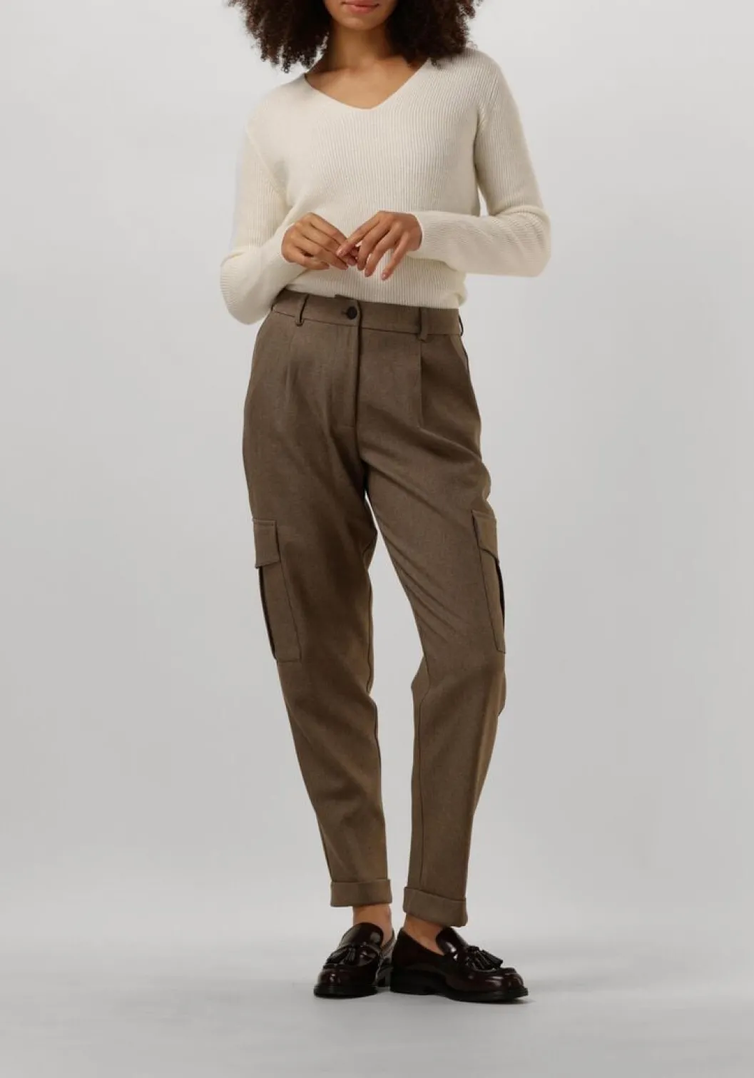 ecru resort finest trui v-neck rib knit