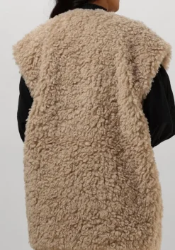 ecru ruby tuesday gilet chrissie fake fur long gilet