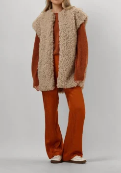 ecru ruby tuesday gilet chrissie fake fur long gilet