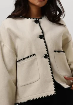 ecru ruby tuesday jack isac jacket with hand embroidery