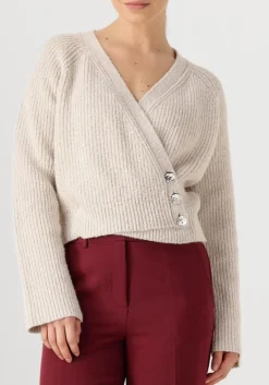 ecru second female vest gerda knit cardigan