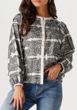 ecru summum blouses longsleeve bouse tile embroidery