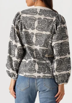 ecru summum blouses longsleeve bouse tile embroidery