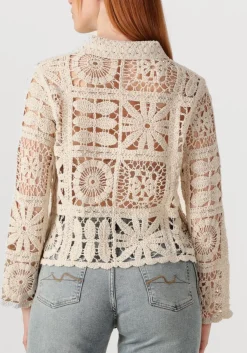 ecru summum blouses short cardigan flower crochet knit