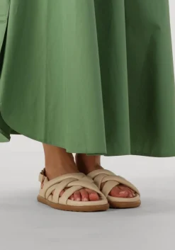 ecru via vai platte sandalen candy kriss