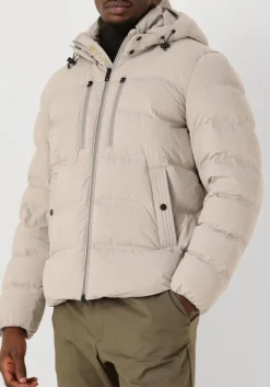 ecru woolrich gewatteerde jas matt stretch puffer jacket