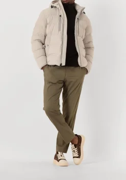 ecru woolrich gewatteerde jas matt stretch puffer jacket