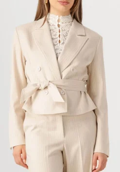 gebroken wit aaiko blazer mae stripe vis 526