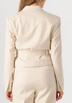 gebroken wit aaiko blazer mae stripe vis 526