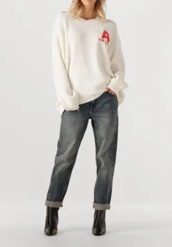 gebroken wit alix the label trui ladies knitted basic jumper