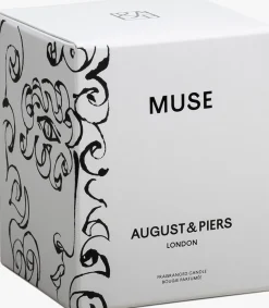 gebroken wit august & piers geurkaarsen muse 340gr - scented candle