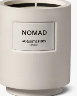 gebroken wit august & piers geurkaarsen nomad 340gr - scented candle