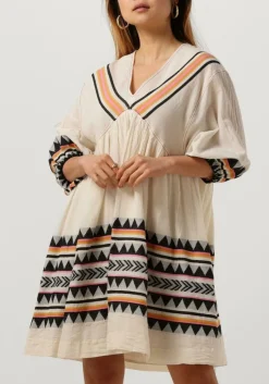 gebroken wit devotion mini jurk lindos