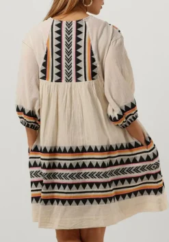 gebroken wit devotion mini jurk lindos