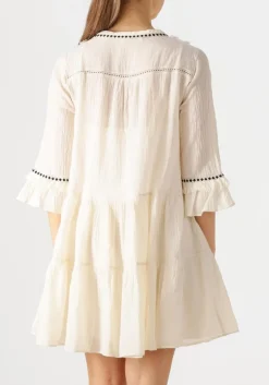 gebroken wit devotion mini jurk efisto