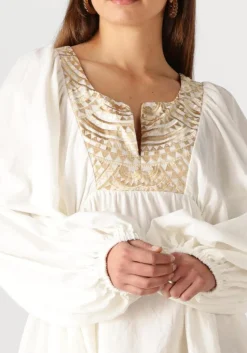 gebroken wit greek archaic kori mini jurk 330432