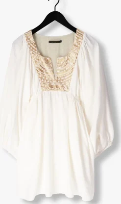 gebroken wit greek archaic kori mini jurk 330432