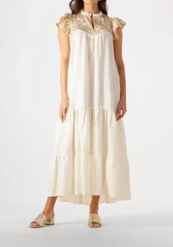 gebroken wit greek archaic kori maxi jurk 231097