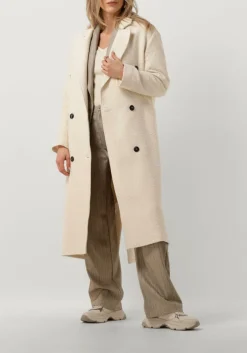 gebroken wit ruby tuesday mantel may longdouble breasted coat